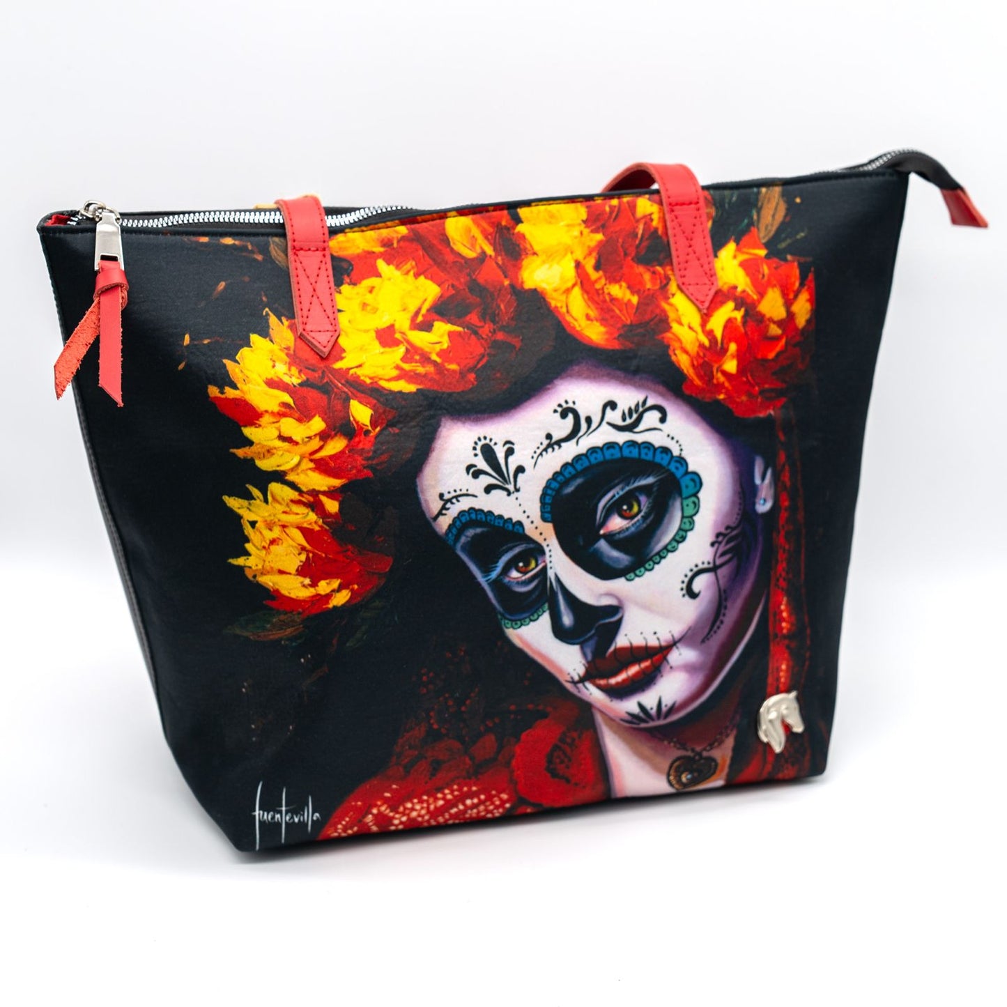Bolsa TOTE catrina flores amarillas