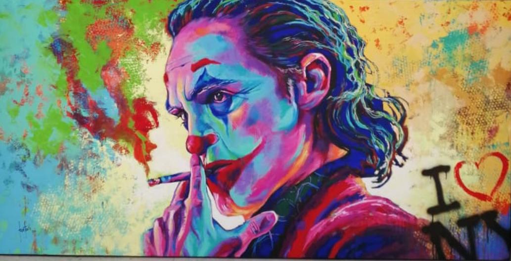 joker cigarette - Movies Paint By Number Joker Smoking, Oil painting Expressive