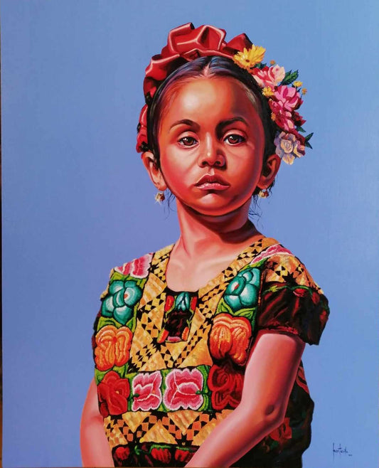 Niña con huipil