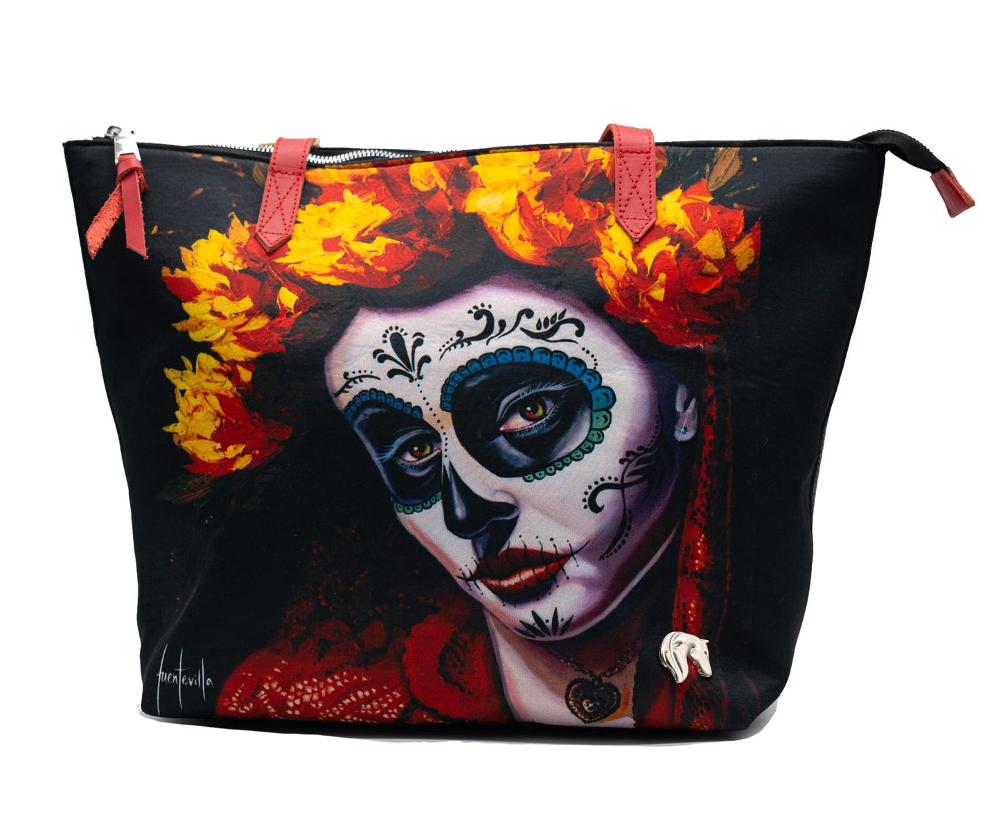 Bolsa TOTE catrina flores amarillas