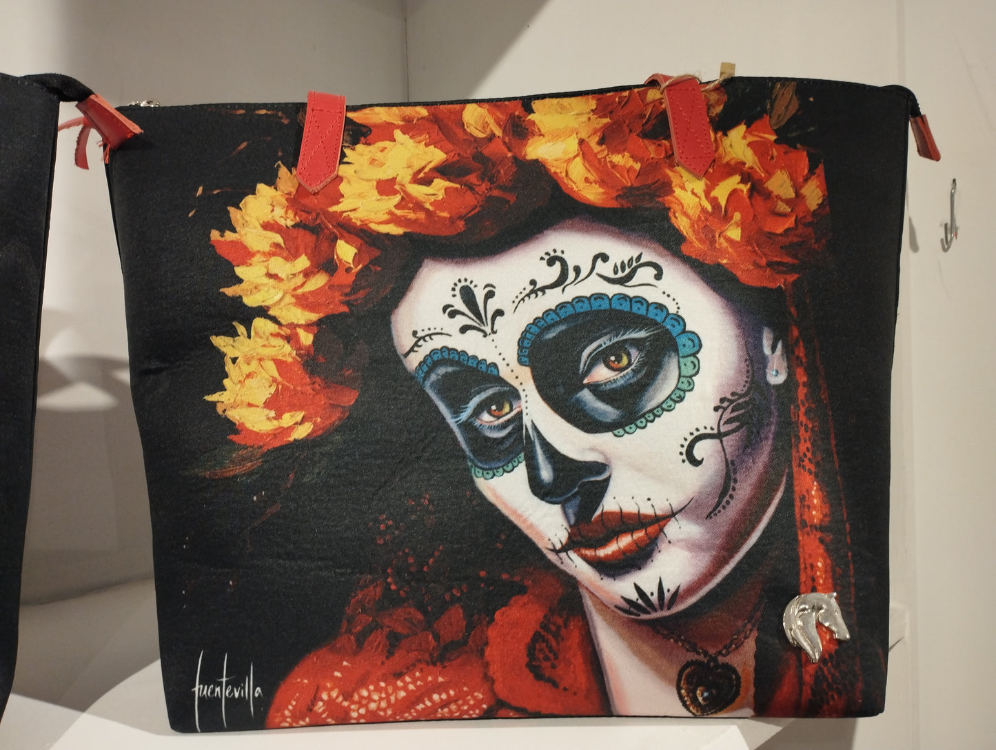 Bolsa TOTE catrina flores amarillas