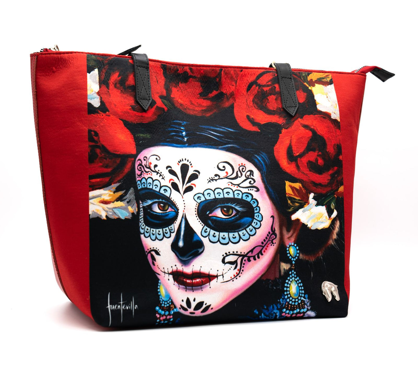 Bolsa TOTE catrina rosas rojas