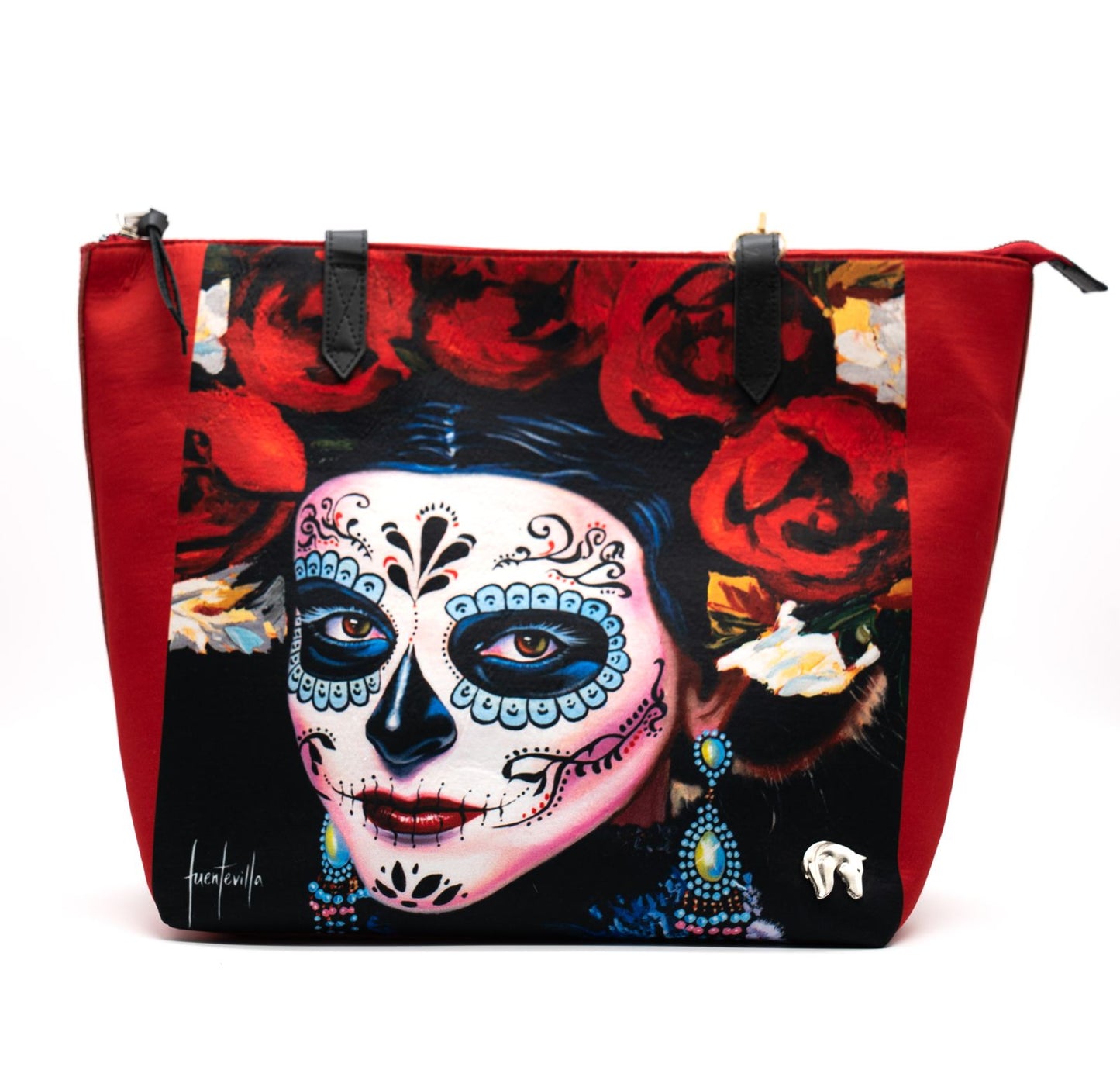 Bolsa TOTE catrina rosas rojas