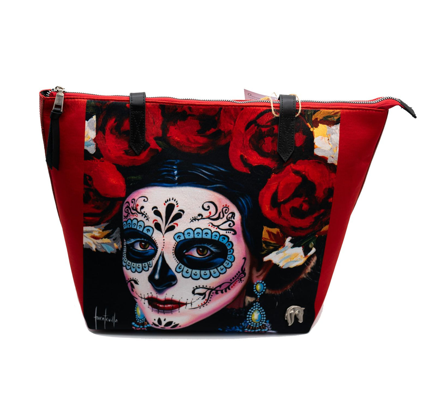 Bolsa TOTE catrina rosas rojas