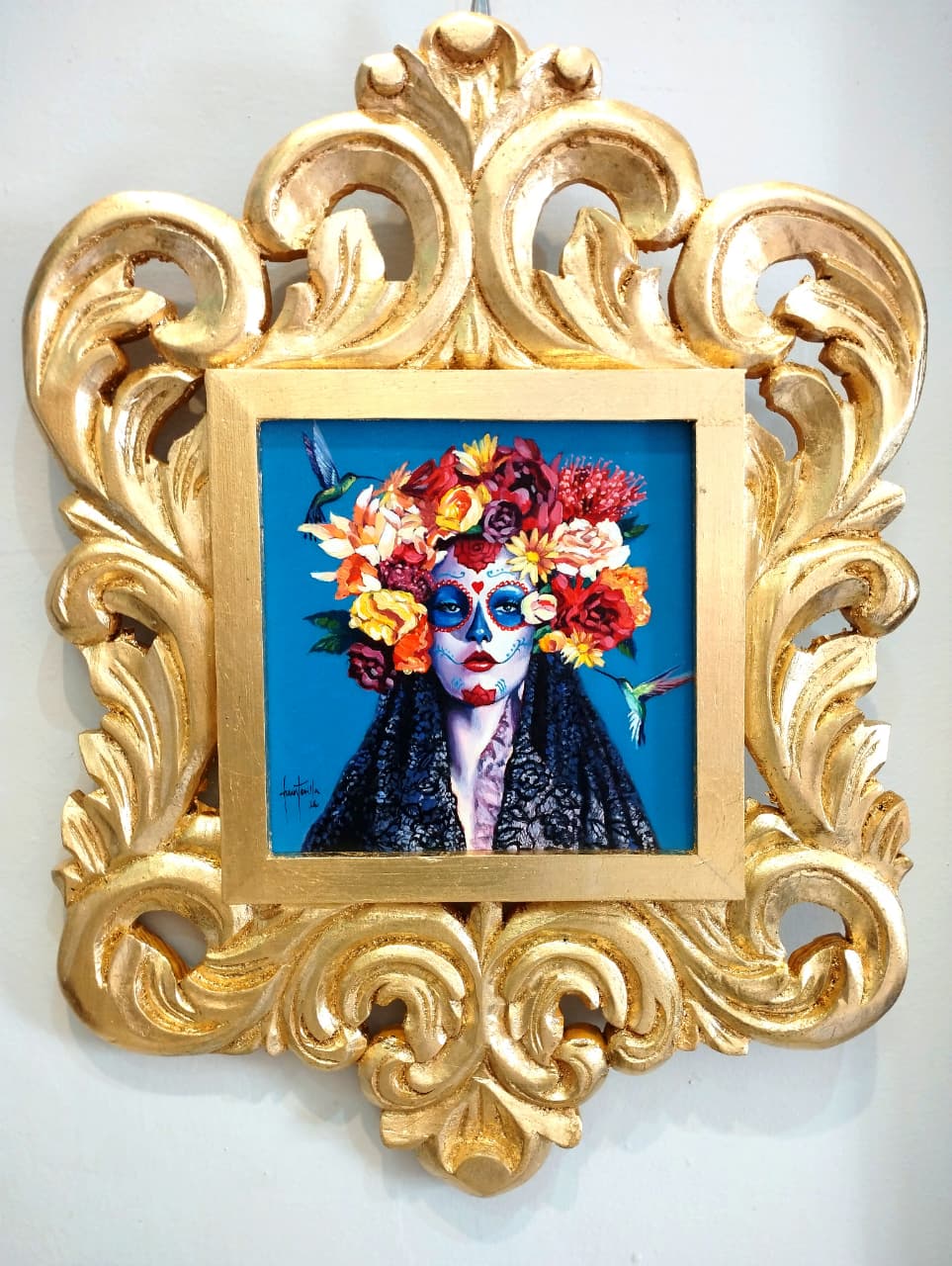 Catrina con mantilla